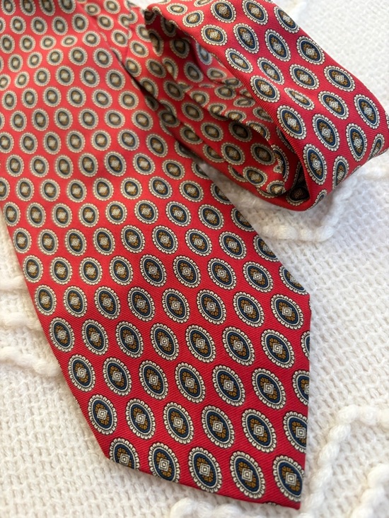 Polo Ralph Lauren Other - VINTAGE Polo Ralph Lauren Silk Tie Orange Blue USA Hand Made EUC